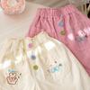 Girls' Lace Casual Pants Summer Sweet and Cute Embroidered Shorts Baby Korean Shorts