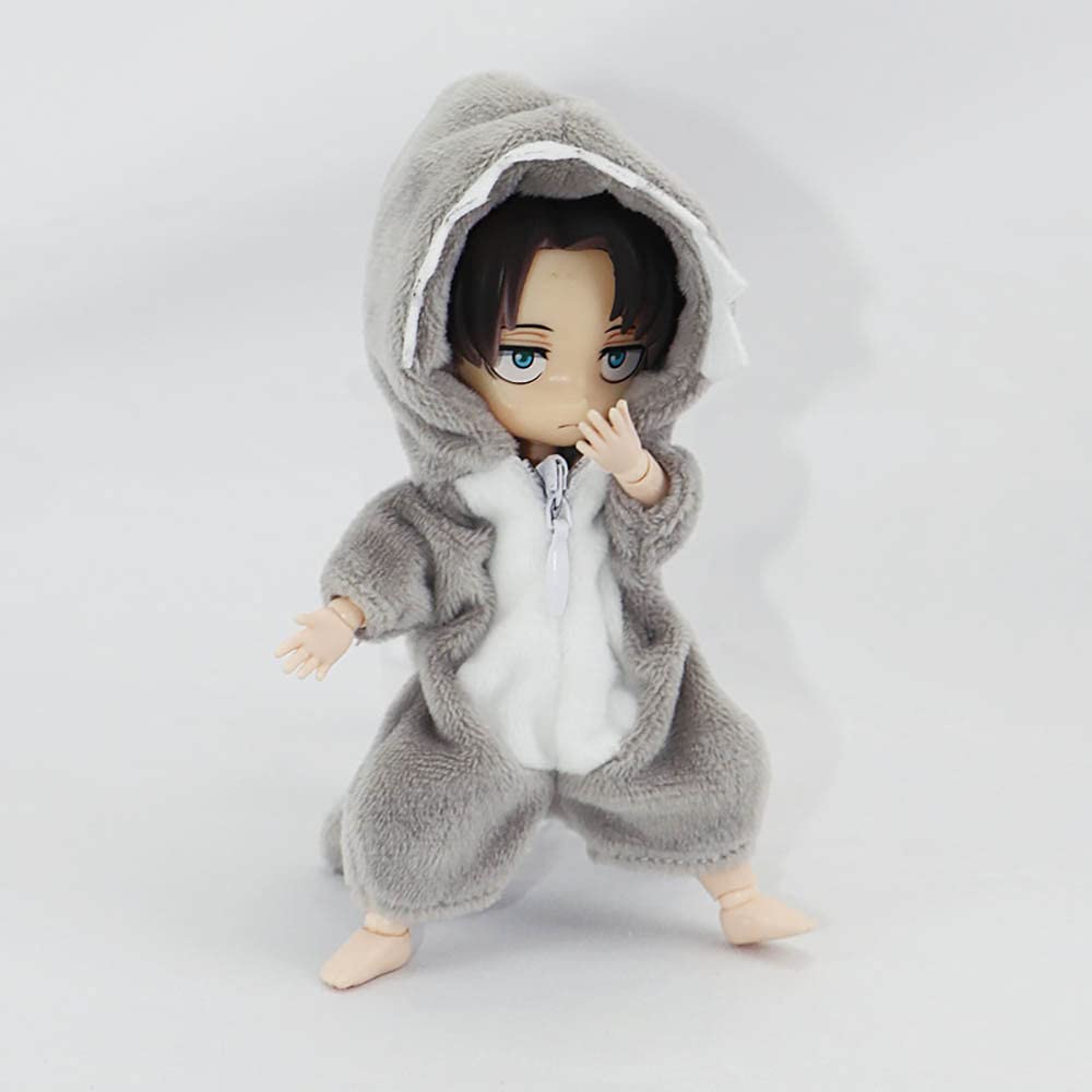niannyyhouse Obitsu 11 BJD Doll Megalodon Monster OB11 Size Outfit Clothes, Coveralls, 1/12 Clothes, Clothes, Pajamas, (Blue)