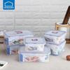 LOCK&LOCK Plastic Airtight Lunch Box Food Storage Container Refrigerator Storage Box 600ml*2