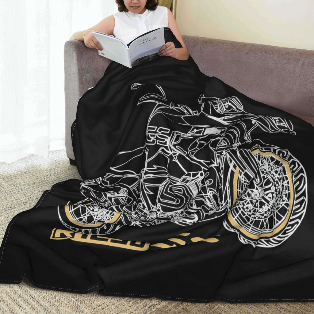 GS 1250 R 1250 Adventure Motorcycle Blanket Lightweight Flannel Sofa Throw Blanket for Couch Bedding Office Throws Bedspread
