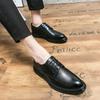Men Oxfords Dress Brogues Derbys Formal Business Brown Leather Shoes Tuxedo Wedding Shoes Over Sized