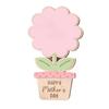 Hand Painted Mother's Day Plaque Ornament Mom Gifts DIY Handprint Sign Decoration 2D Flat Wooden Flower Craft Kids Learning