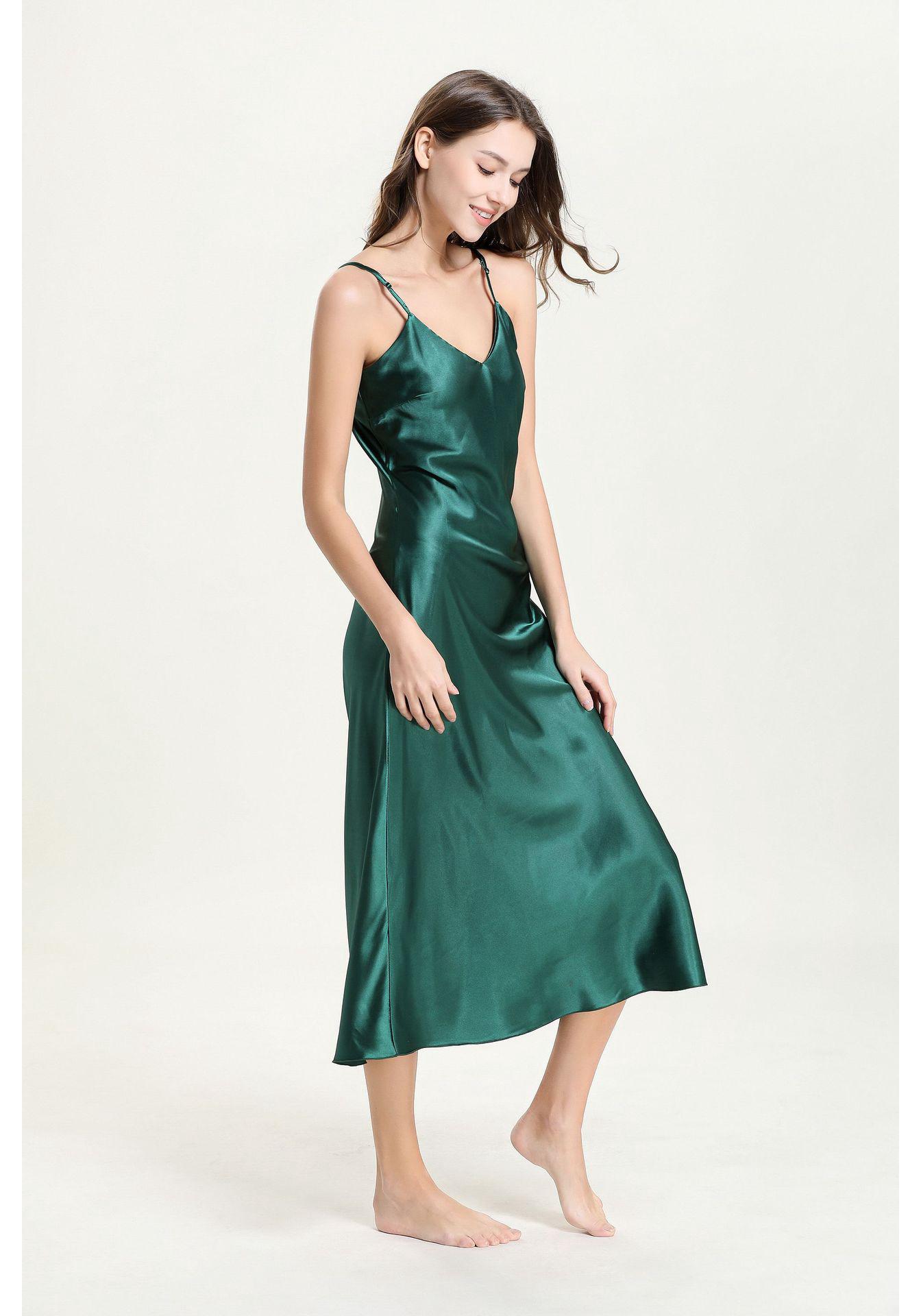 

Women s Sexy V-neck Camisole Nightgown Pajamas Small