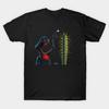 Herren Schwarzes T-Shirt mit Aufdruck Ouch No-Cut Transferpapier Druck Baumwoll-T-Shirt