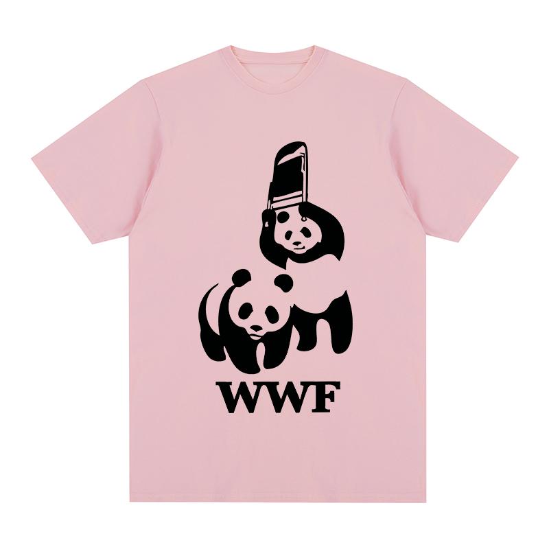 Panda WWF WTF T-shirt Funny Vintage Cotton Men T shirt New TEE TSHIRT Womens Tops