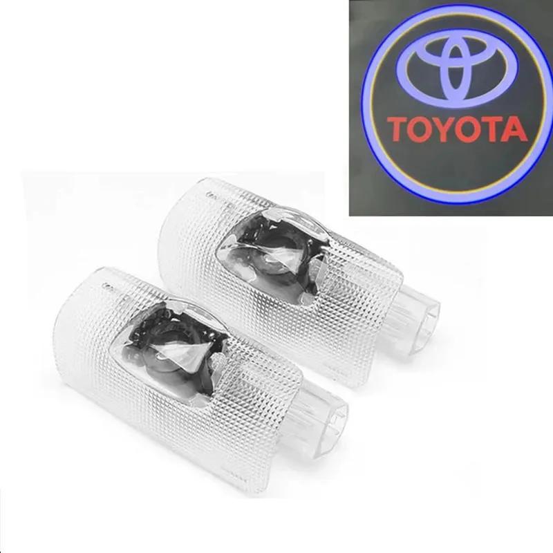 

2/4Pcs Led Car Door logo Welcome Light Accessories Toyota Camry Highlander Land Cruiser Avalon Prado Rav4 Reiz Crown CHR Prius