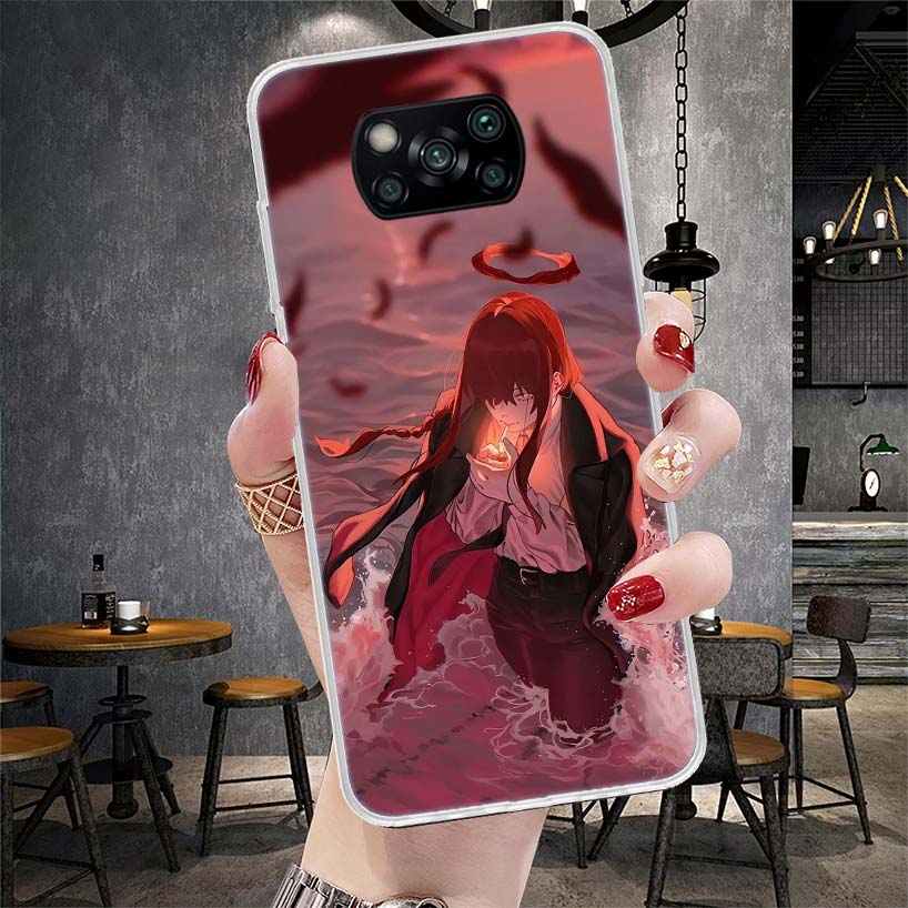 

C-Chainsaw Mans Makima Soft Phone Case For Xiaomi Redmi 15C 15 13C 13 Poco X5 X6 X7 F7 Ultra M7 12C 12 10 10C 9C 9A 9T 9 Fundas Redmi 12C