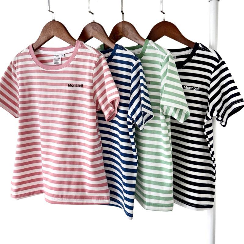 2026 Kids' Classic Summer Short Sleeve Striped Cotton T-Shirt