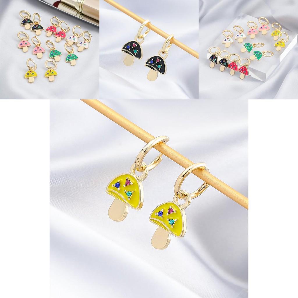 Stylish Multicolor Plated Mushroom Earrings For Women Perfect For All Occasions