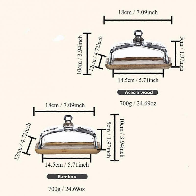 Bandeja de Bolo com Tampa Design Retangular Prático para Centro de Mesa de Jantar
