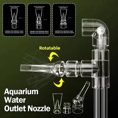 Universal Duckbill Nozzle Aquarium Filter Fish Tank Pump Rotating Water Outlet Pipe Connector Changed To Oxygen-Increasing Port