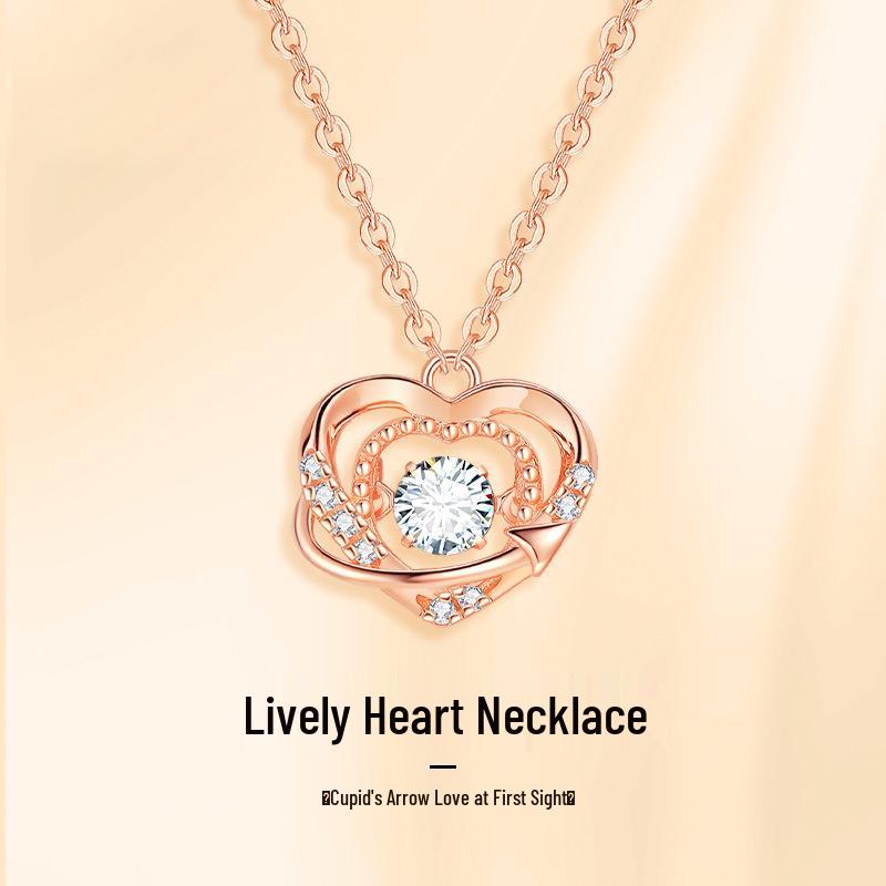 

Heart Necklace for Women - S925 Sterling Silver, Exquisite Craftsmanship, Fade-Resistant, Valentine s Day Gift 925 Sterling Silver