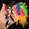 5pcs Bearded Lure 14.5g Composite Rotating Sequin Anti-Snag for Blackfish Fishing Lure