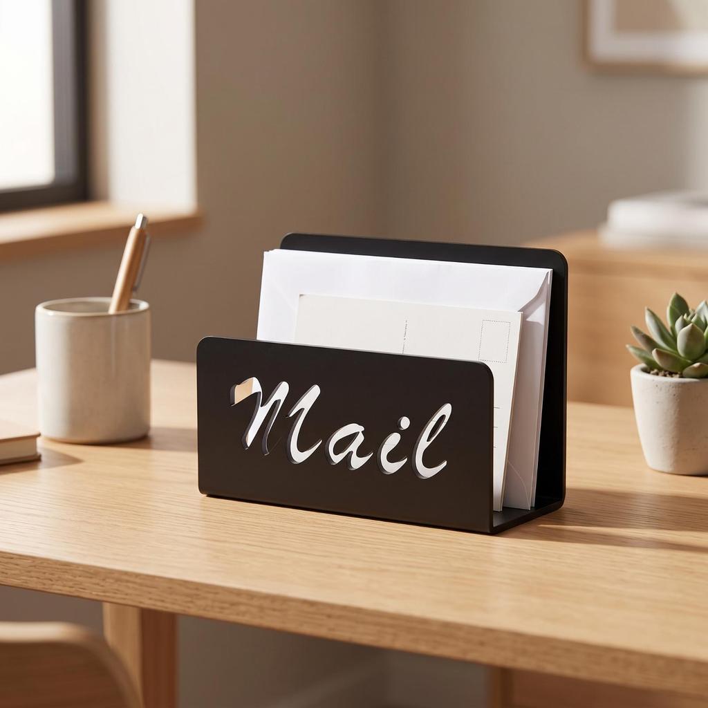 Desktop Mail Organizer Compact Envelope Holder Space-Saving for Study Table