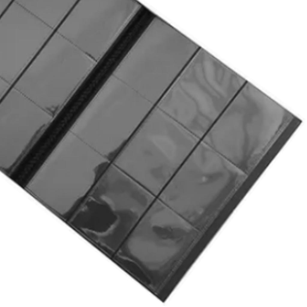 9 Pocket Card Binder Holds 360 Cards High Transparency Portable Card Collection Binder Black