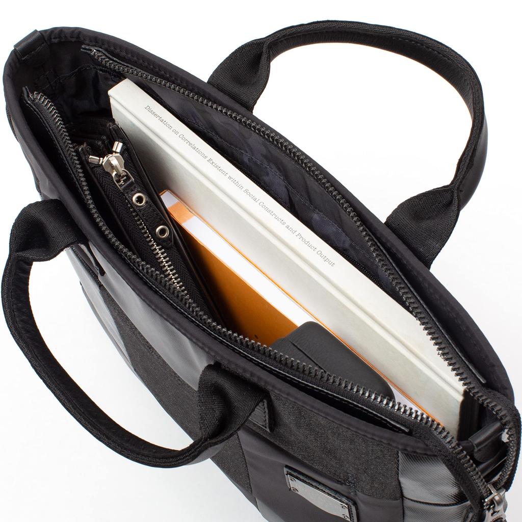 [DB DSBK DOUBLES BLACK] Doubles Black Driving Tote, 2-Wege-Tasche, SQUARES Serie JEW-3086 (Schwarz)