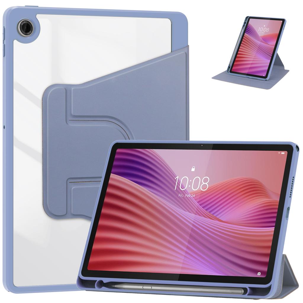Für Lenovo Tab TB311FU Hülle 360° drehbarer Ständer PU-Leder+Acryl Tablet-Hülle (Ohne Tastatur)