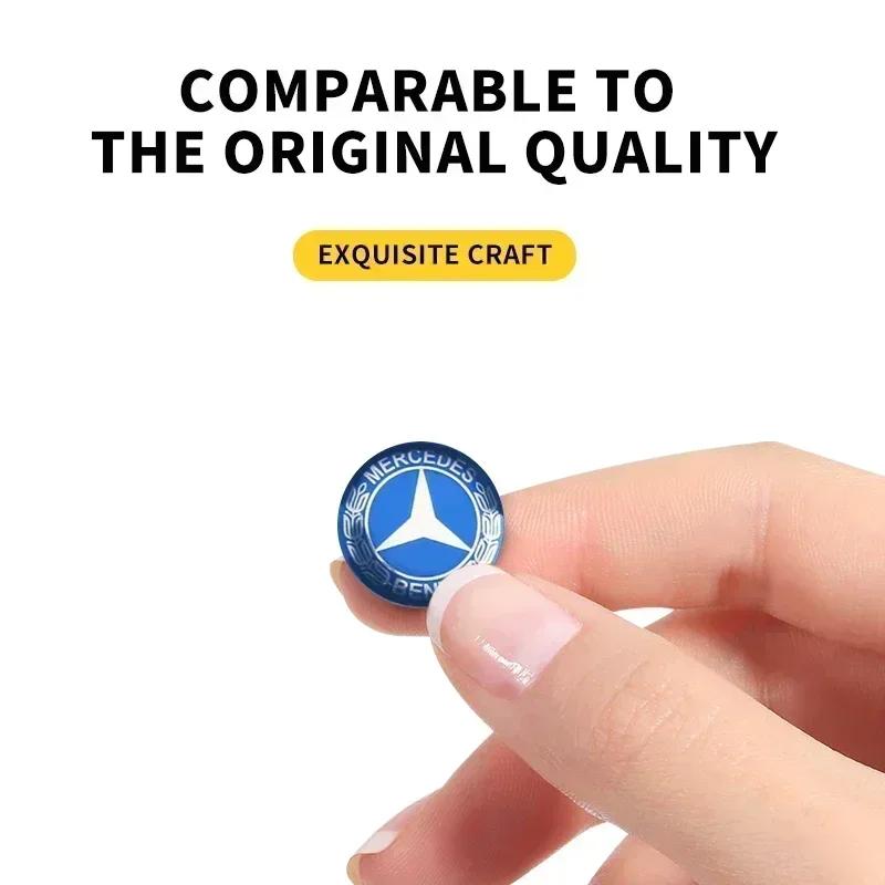 14mm Car Key Sticker Logo 3D Metal Emblem For Mercedes Benz B/C/E/S Class A Class C200L GLC GLE CLA accessories Car Styling CD2