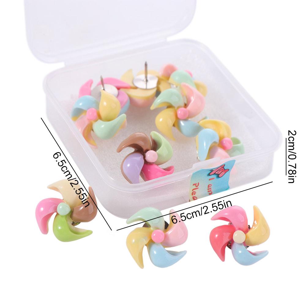 10/20/30Pcs DIY Board Push Pin Creative Thumb Tacks Windmill-Shaped Pushpins Wall Markers
