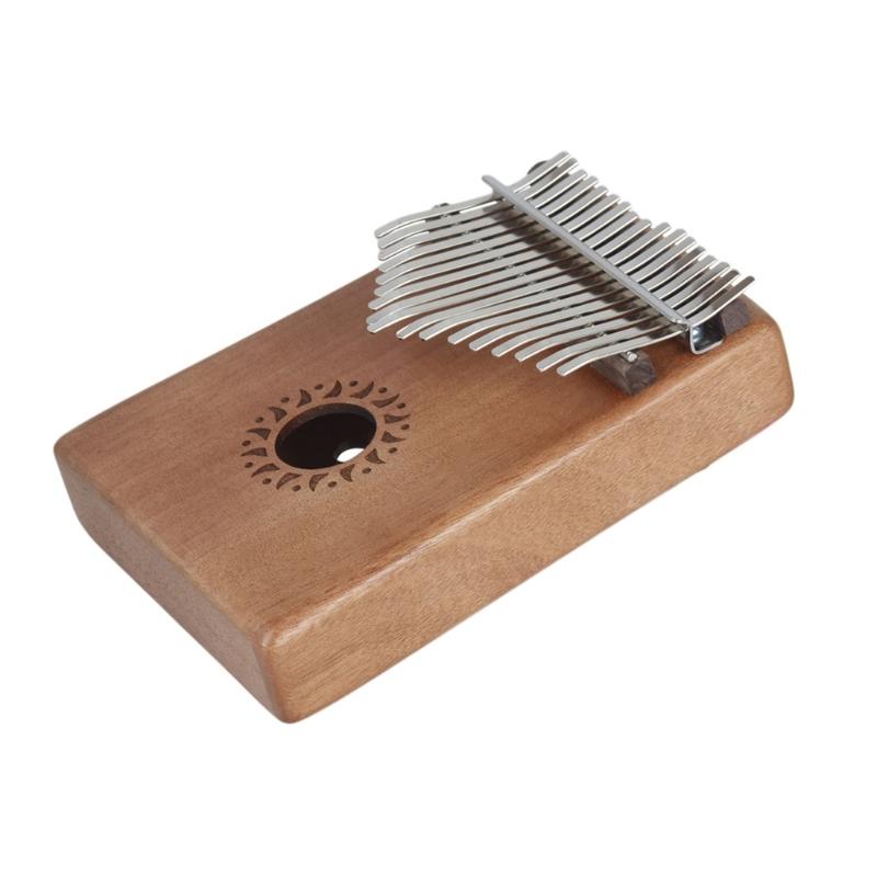 Cute Mahogany 17 Key Mini Kalimba Wood Material Thumb Piano Gift Keyboard Instrument Finger Piano Best for Kid, Beginner