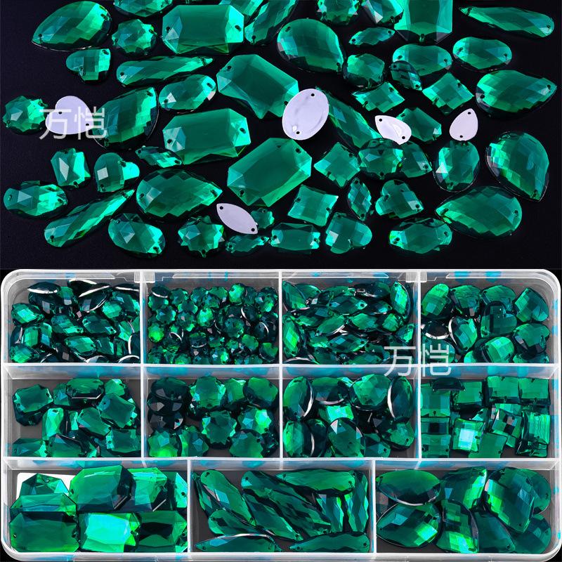 Mixed Shape Imitation Table Double Hole Mesh Hand Seam Drill Acrylic Drill, Special-Shaped Drill Diy Accessorie Flat Bottom Drill Beauty Sticker Drill