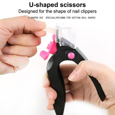 Nail Trimmer Adjustable U-shaped Plastic Useful Cut Accurately Fingernail Scissors for Home
