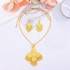 Zinc Zinc Alloy Necklace Earrings Set Ethnic Women Jewelry Suit Vintage Gold Plated Jewelry Set  Gift