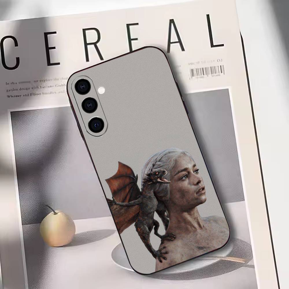 Game Of Thrones-Dragon Mother Thrones Phone Case For Samsung Galaxy A73,A72,A71,A70,A53,A52,A51,Others Soft Black Cover