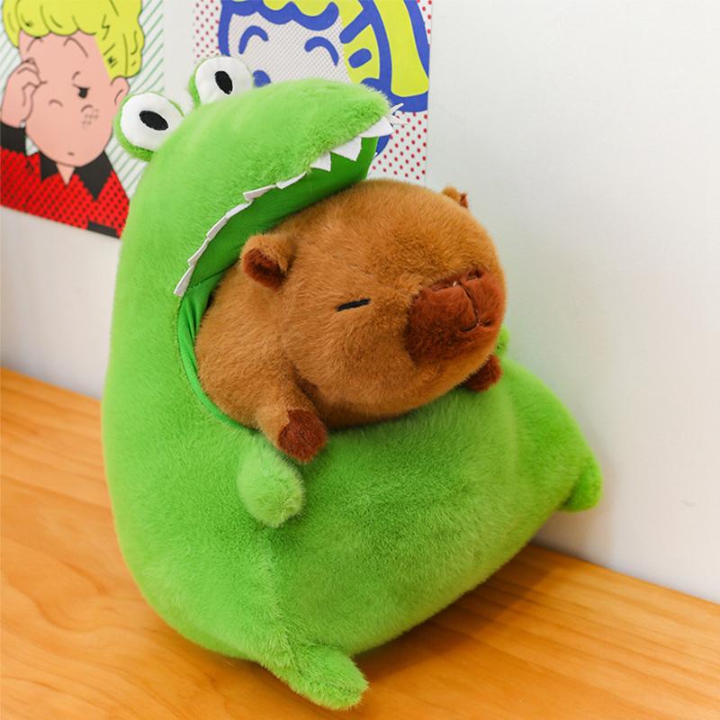 Cute Crocodile Shark Capybara Peripheral Plush Doll Capibara Plush Doll Kawaii Stuffed Animal Doll Kids Birthday Gift Toys