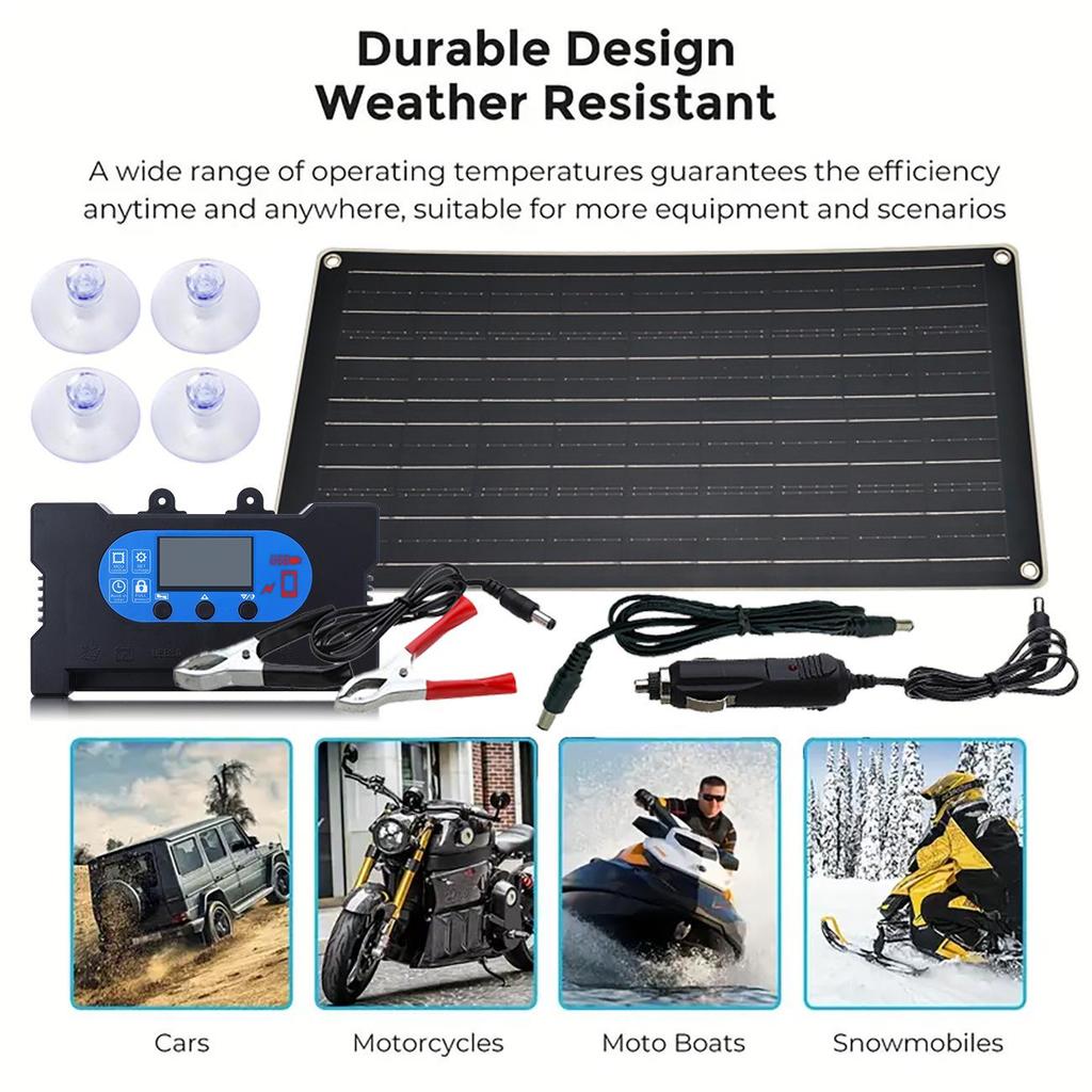 Monocrystalline 40W 12V/18V Solar Panel with Black Backsheet and Photovoltaic Controller