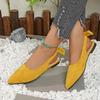 Temperament Socialite Bag Head Pointed Sandals Female Summer Suede Super Soft Sole Not Tired Feet Fairy Single