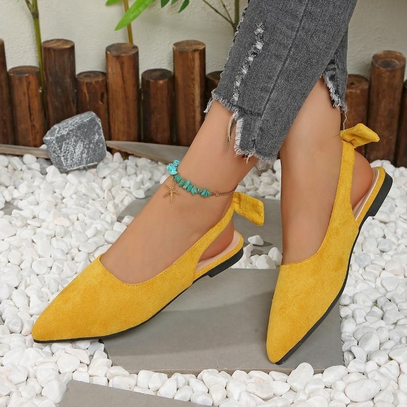 Temperament Socialite Bag Head Pointed Sandals Female Summer Suede Super Soft Sole Not Tired Feet Fairy Single