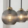 Lampa wisząca sufitowa zwis listwa nad stół do kuchni klosz grafit 4xe27 pion 15-021