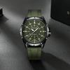 SAPPHERO Analog 50M Water Luminous Silicone Date Easy to Suitable for and Everyday Green Green Dial Men's Watch, Resistant, Hands, Band, Display,