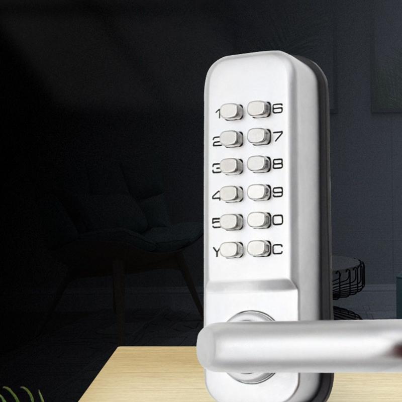 Keyless Entry Door Lock with Handle High Security Door Lock Zinc Alloy Combination Code Lock for 1.38-2.36'' Thick Doors