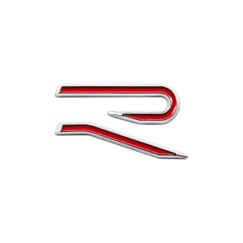 Autocollant Emblème Logo R RLine en Métal 3D Autocollant Emblème Coffre Arrière de Voiture Accessoires de Style Extérieur de Voiture de Haute Qualité