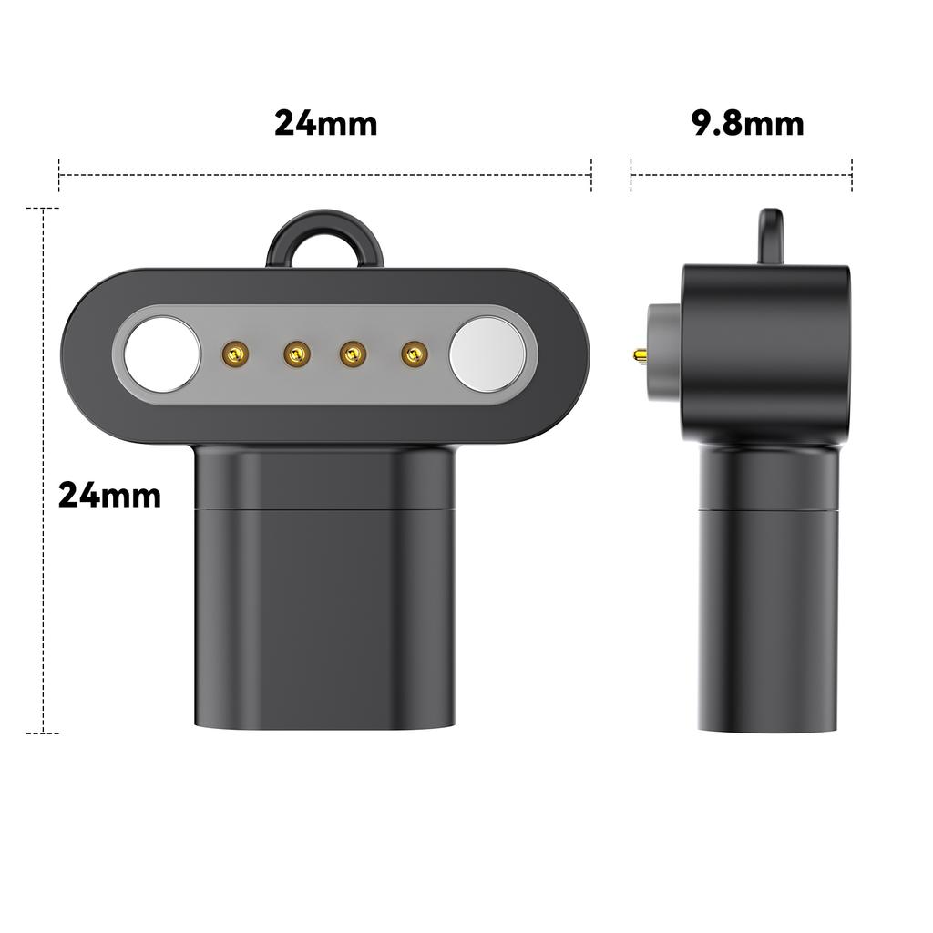 USB-C-Adapter für PLUAD NOTE AI/PLAUD NOTE PRO AI Sprachrekorder 4 Pins Schnellladekabel-Konverter mit Lanyard-Loch