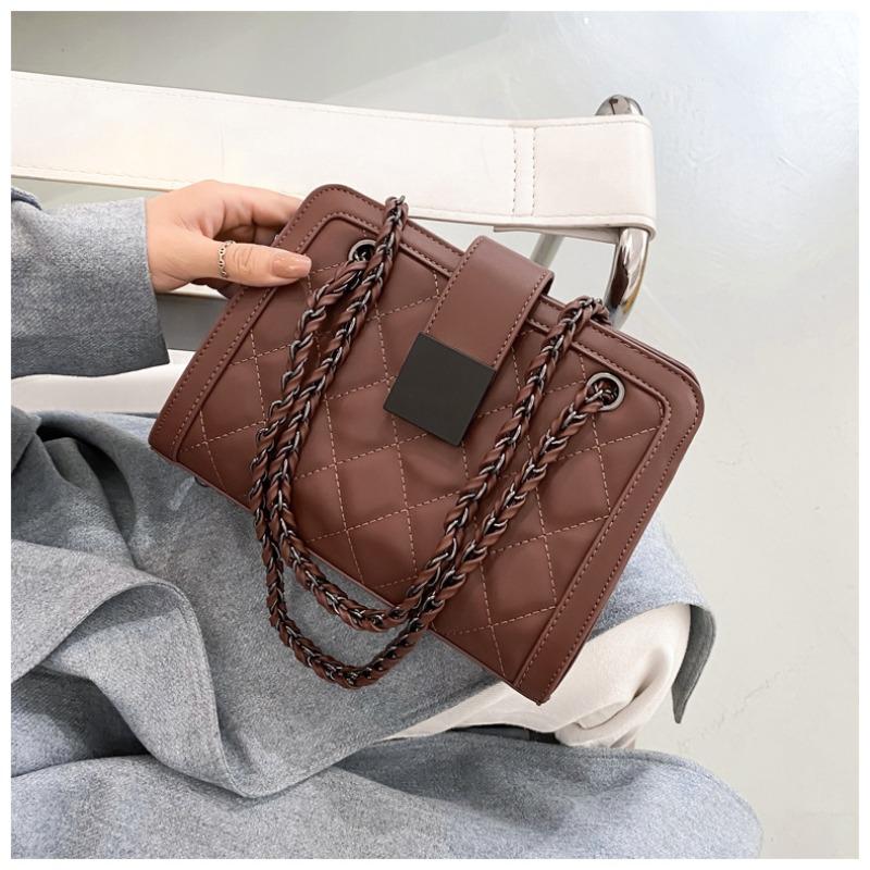 

Маленькая сумка женская новая сумка через плечо, сумка-мессенджер, модная сумка под мышкой, женская сумка с бриллиантовой цепочкой, женская сумка светло-коричневого