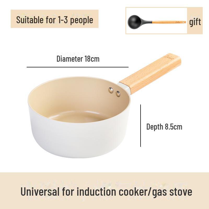 

Керамическая кастрюля с антипригарным покрытием для приготовления молока и лапши для домашнего использования — совместима с индукционными и газовыми плитами. Идеально подходит для детского питания. Ceramic Glaze Milk Pot (FDA Approved)