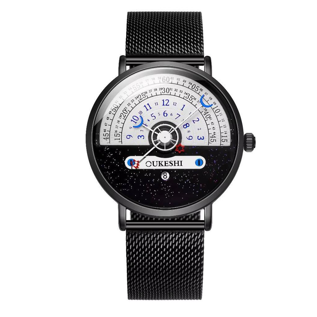 Luxury Mesh Band Men Business Watches Fashion Calendar Quartz Wristwatches For Mens Clock Reloj Hombre