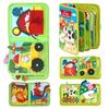 Lavagna di apprendimento in feltro Illuminazione per bambini Ausilio didattico Insegnamento Bottone per vestire Educazione precoce Montessori Giocattolo per bambini Busy Book