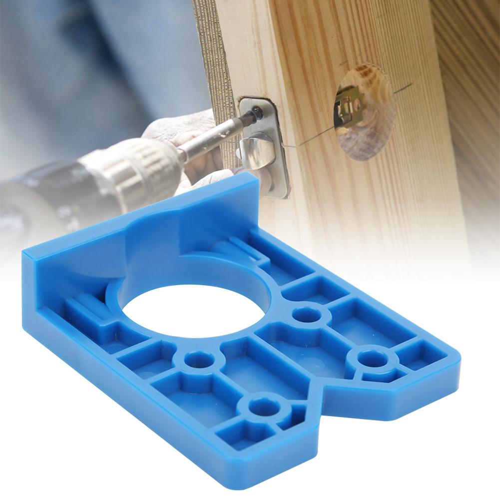 Hinge Hole Drilling Guide Locator 35mm Hinge Hole Drilling Jig Woodworking Door Hole Opener Cabinet Accessories Tool