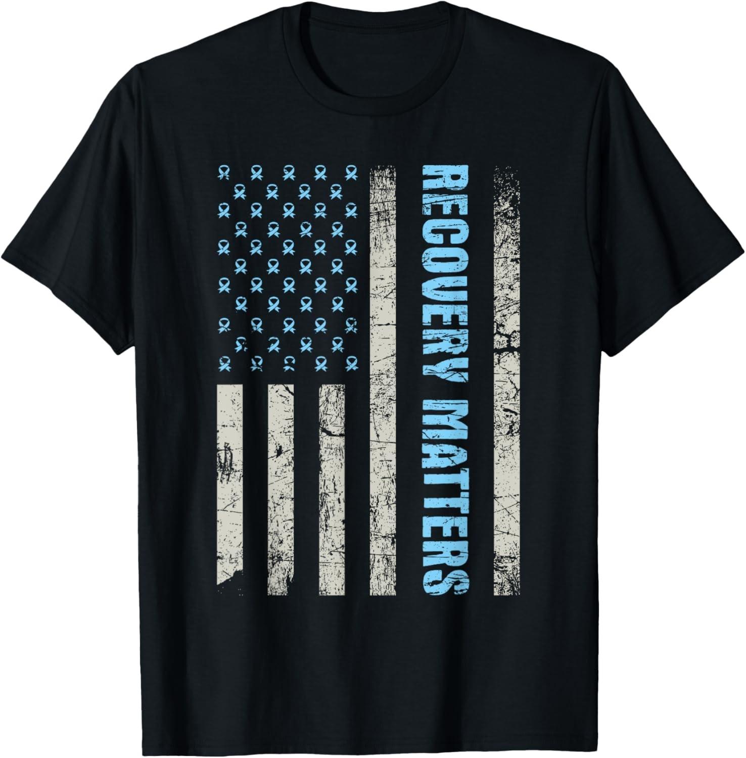 Recovery Matters - Sobriety Anniversary Sober AA NA T-Shirt S