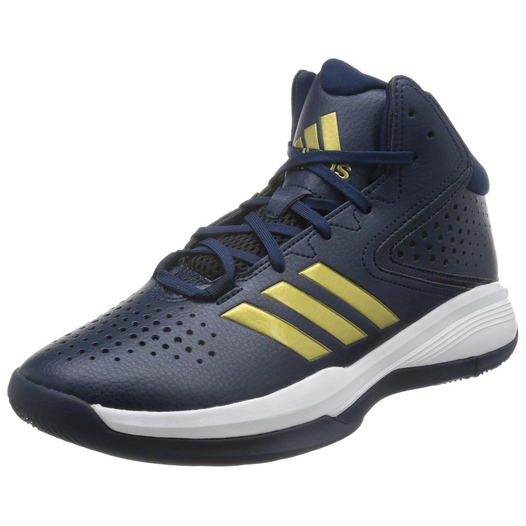 Adidas Cross Em 4 Fashion Non-Slip Durable Mid-Top Basketball Shoes Men Sneakers Blue B27704