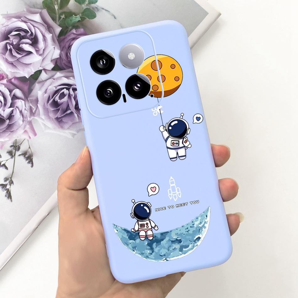 For Xiaomi 14 Phone Case Xiaomi Mi 14 5G Mi14 2024 Cute Cat Cartoon Jelly Silicon Soft Protective Back Cover