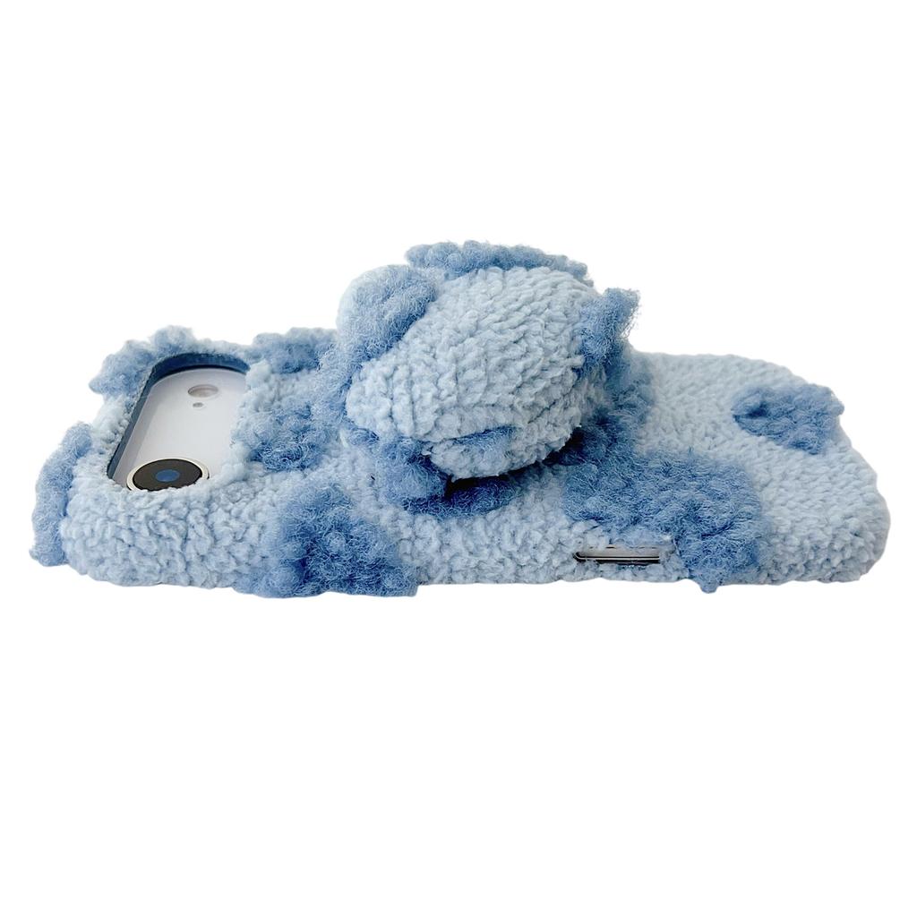 For iPhone Air Case 3D Heart Plush TPU Winter Warm Soft TPU Phone Cover