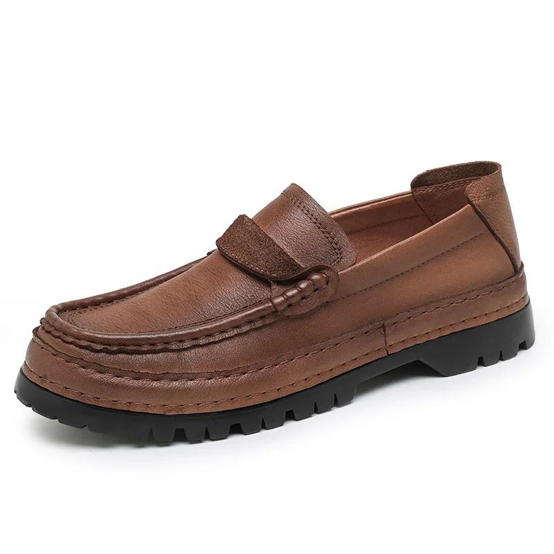 

Роскошные брендовые мужские мокасины из натуральной кожи, модные мужские туфли в британском стиле, оригинальные дизайнерские туфли для вечеринок, качественные повседневные деловые туфли из кожи 44 коричневый