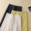DIMANAF 2026 Summer New Plus Size Women Long Pants Cotton Linen Vintage Loose Elastic Waist Casual Lady Bottoms Clothing