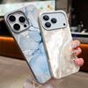 Marble Pattern Leather Texture TPU Case For iPhone 17 16 Pro Max 15 14 13 Pro Max 11 Shockproof Soft Silicone Phone Back Cover