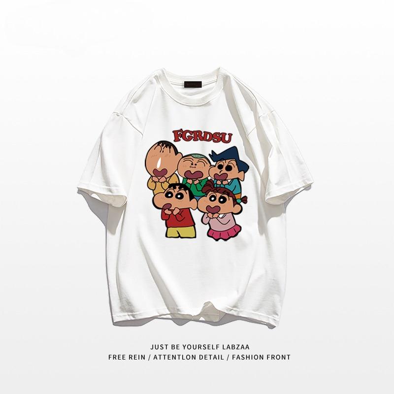Miniso Carton Anime Crayon Shinchan TShirt for Men Women Satou Masao Nini Tooru Bochan Novelty Tees T Shirts Size Clothes Top